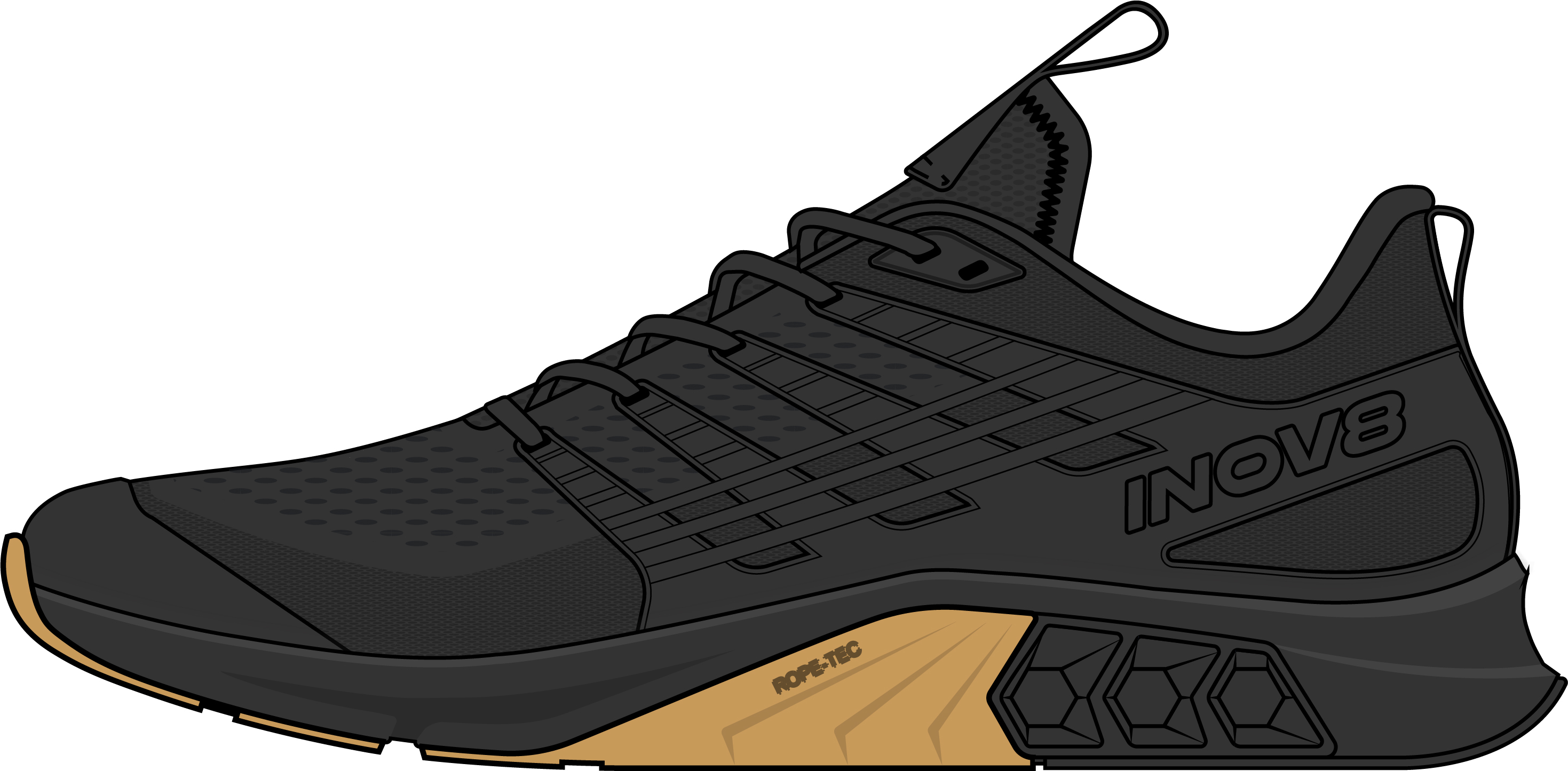 Image Inov8  F-Lite Max  Homme NOIR/GUM M9